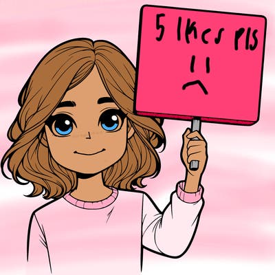 realistic girl holding up a sign