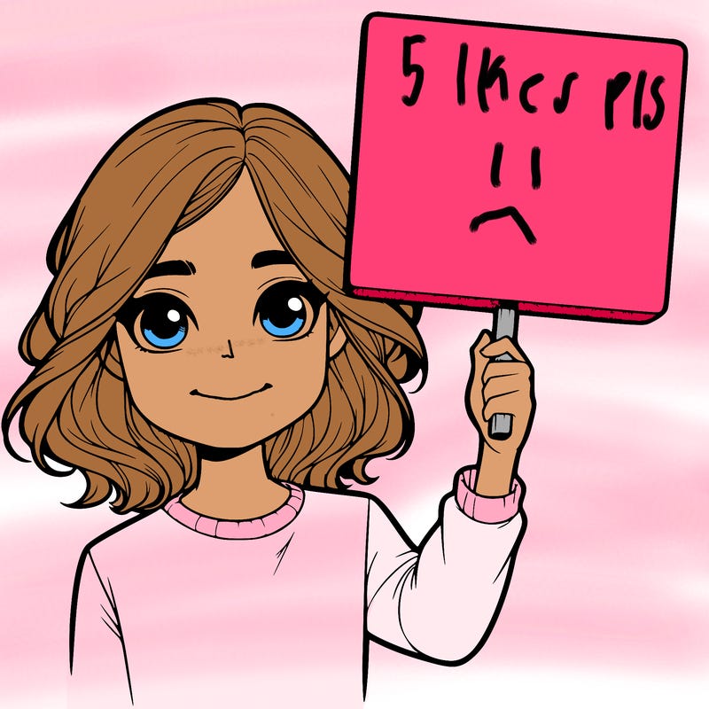 realistic girl holding up a sign