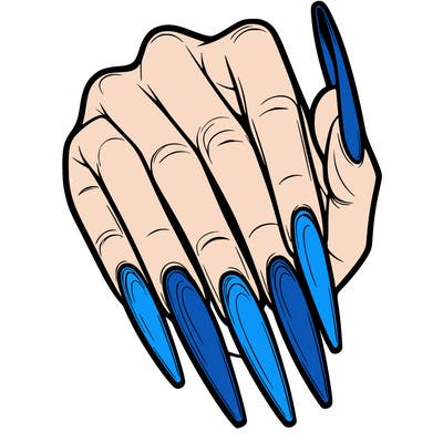 modern long nails