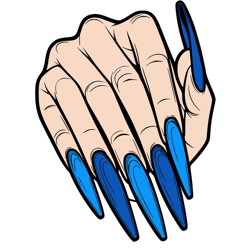modern long nails