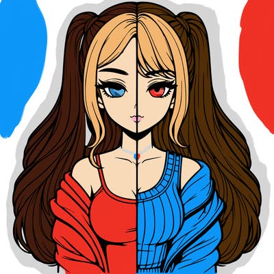 realistic girl split