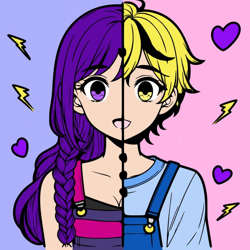 realistic girl boy split