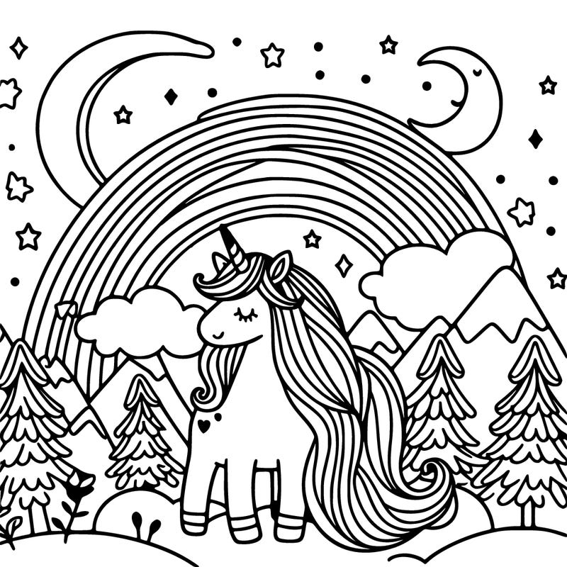 rainbow magic unicorn forest