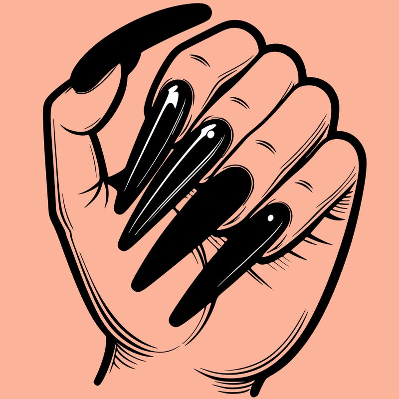 long nails with no design