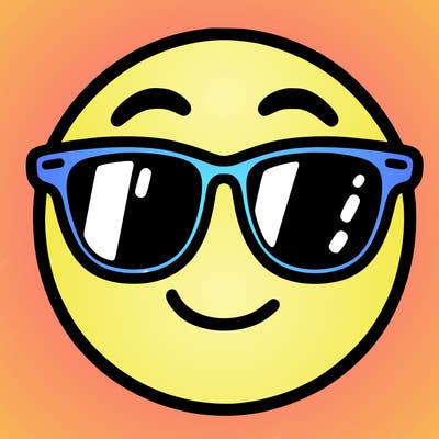 emoji with sunglasses