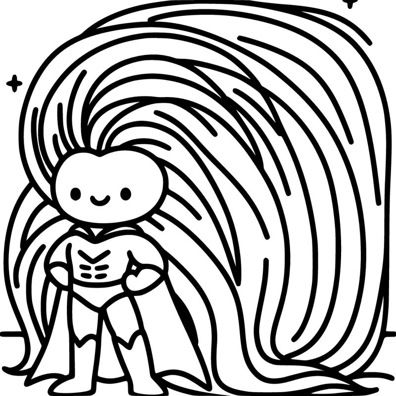 superhero with wings and the longest  hair in the world