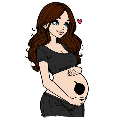 realistic pregnant girl