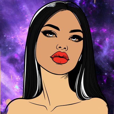 realistic woman with full lips