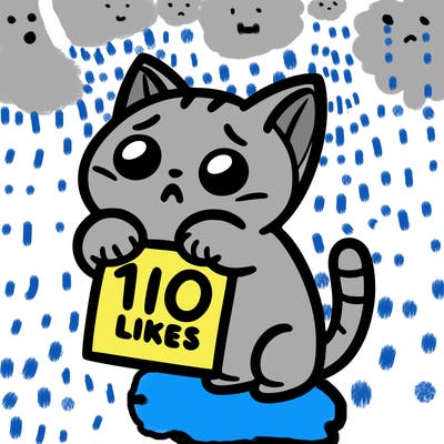 a cat begging for 10 likes