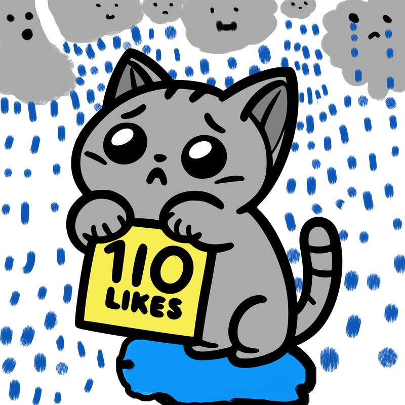 a cat begging for 10 likes