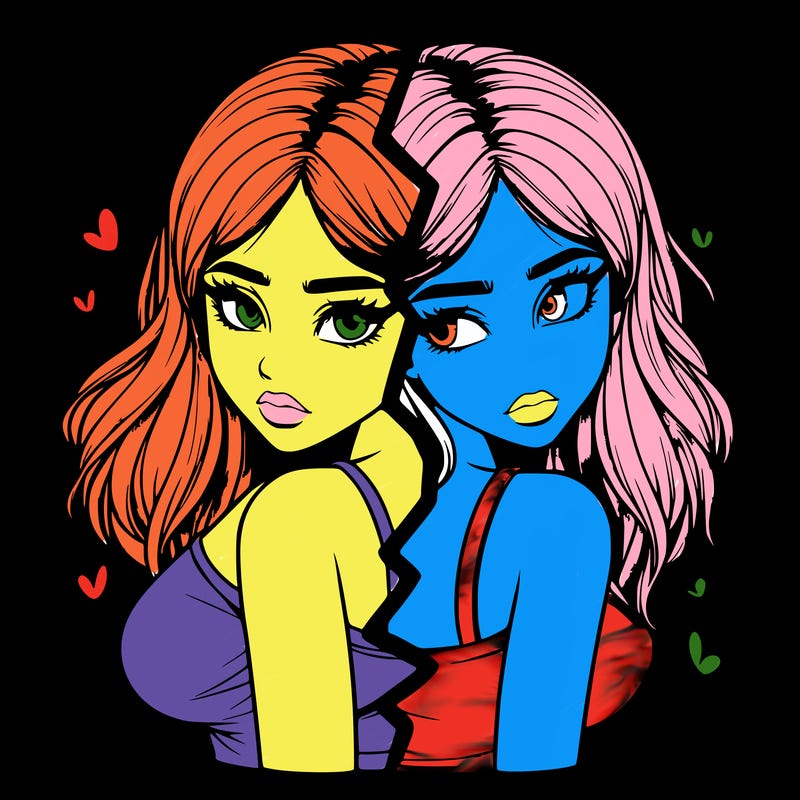 realistic girl split