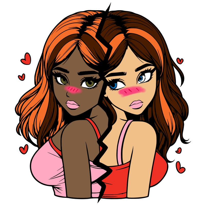 realistic girl split