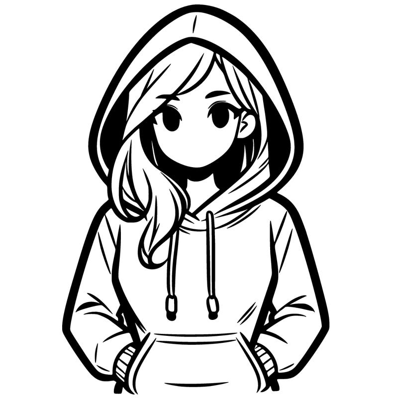 a woman wearing a hoodie