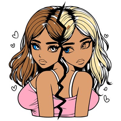 realistic girl split