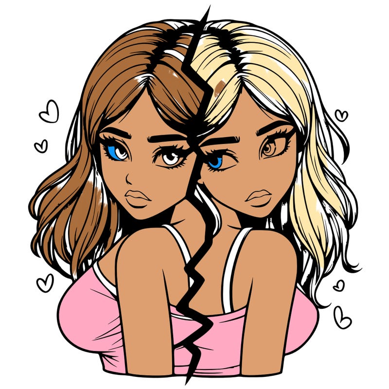 realistic girl split