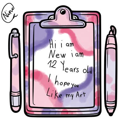 blank clip board with pen