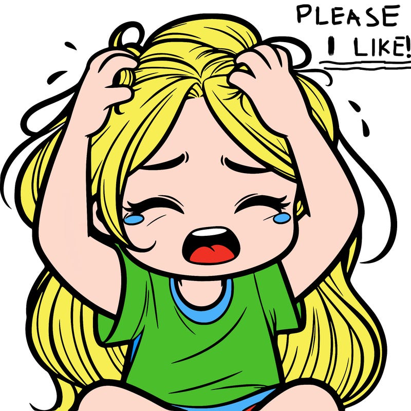 a girl grabbing her hair crying