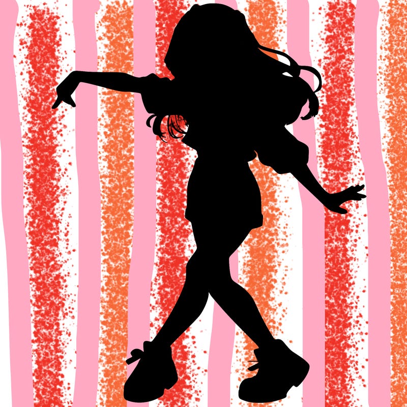 realistic girl danceing