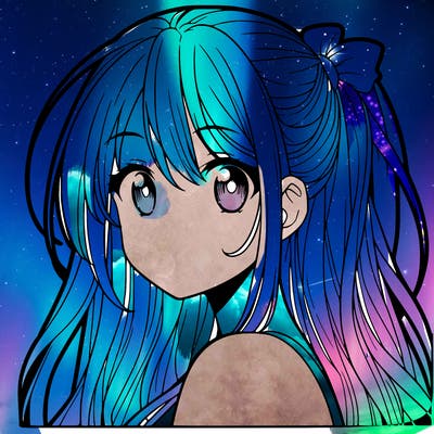 manga girl with long hair