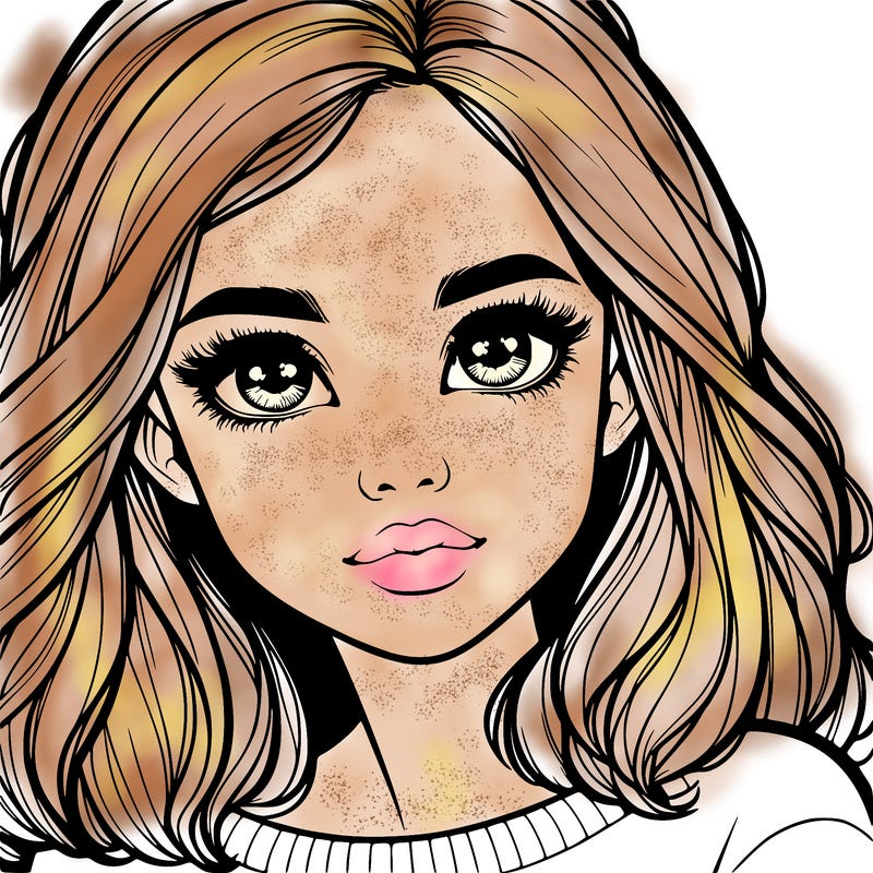 realistic girl whith cute eyes