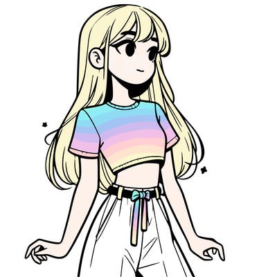 girl in a cute crop top