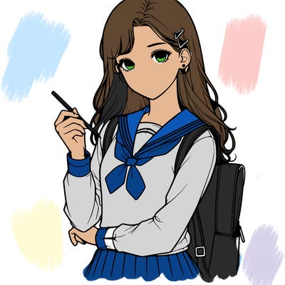 realistic school girl