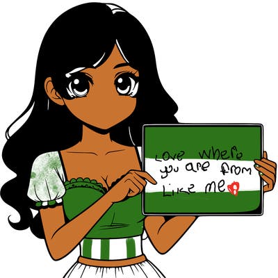 realistic pretty girl holding blank sign