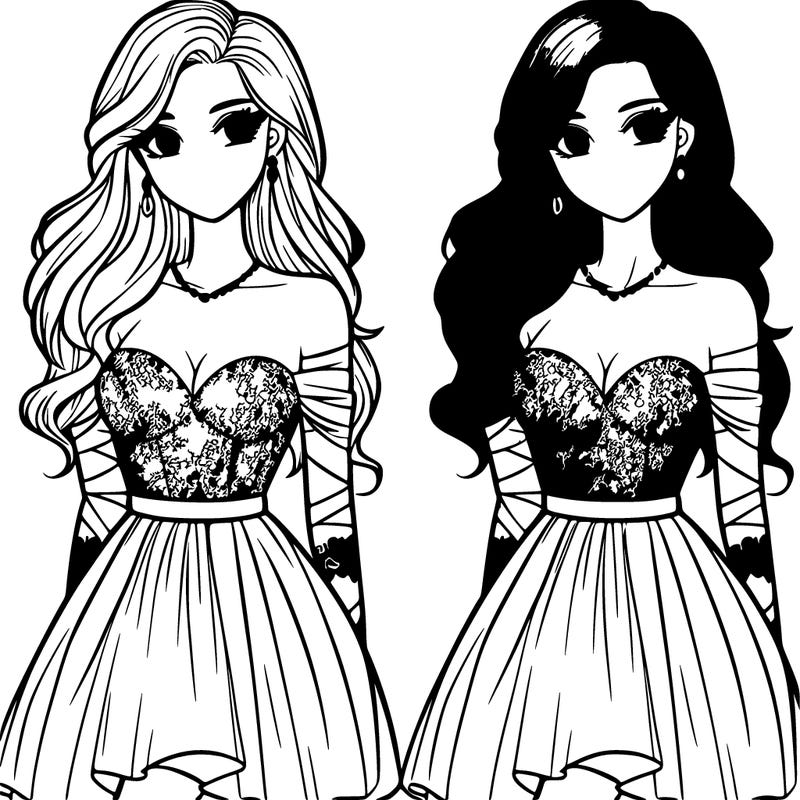 women in a beautiful top and formal skirt with her hair down