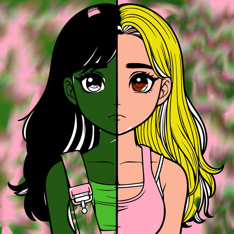 realistic girl split