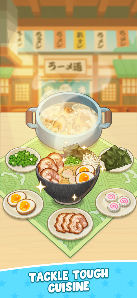 Eine wunderschön angerichtete Schüssel Ramen mit verschiedenen Toppings in einer gemütlichen japanischen Küchenumgebung.