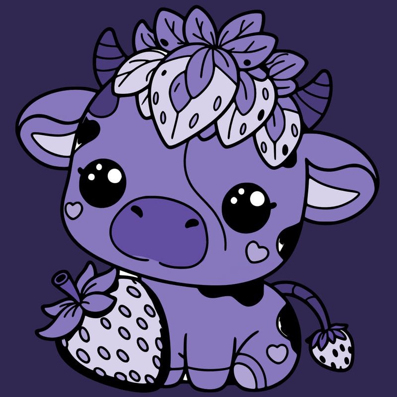 cute strawberry cow