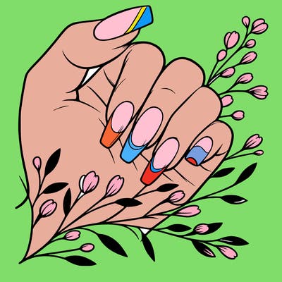 nails with french tip