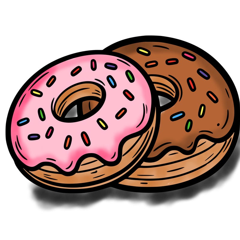 a piece of food doughnuts