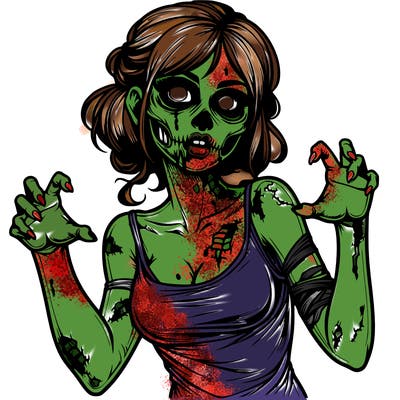 realistic zombie girl