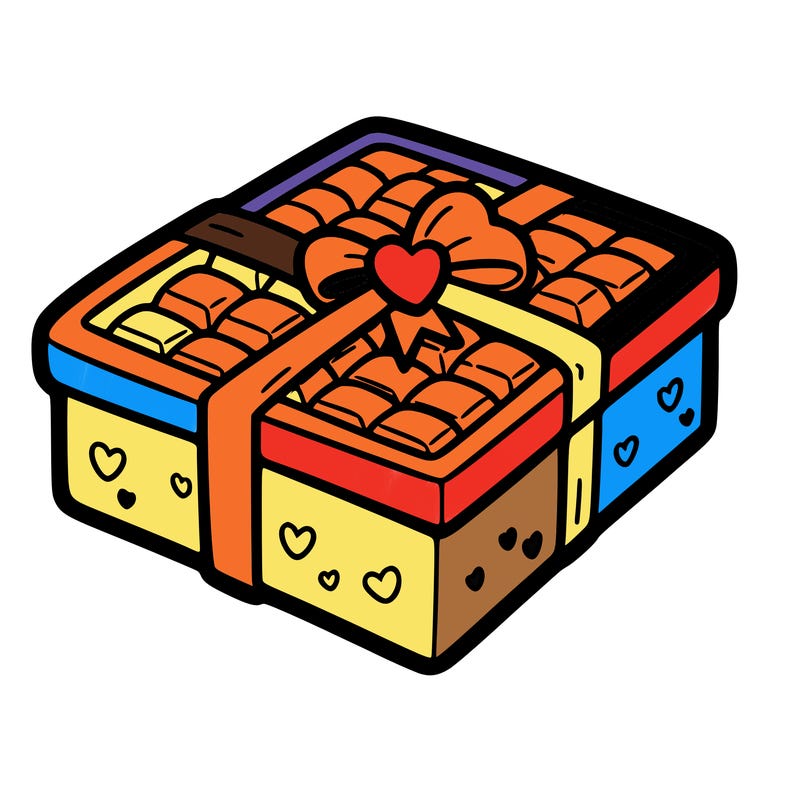 a box of chocolate for valentines day