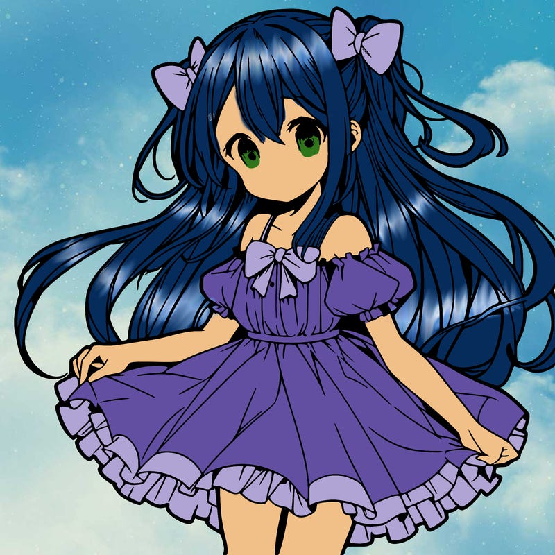 anime girl in small dress