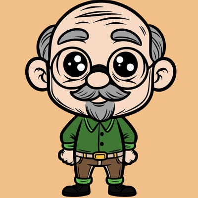 a grandpa cartoon