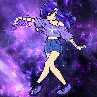 realistic girl danceing