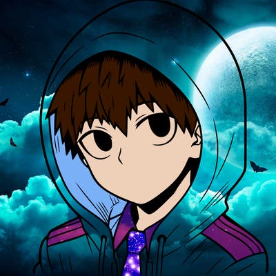 manga character with a hoodie