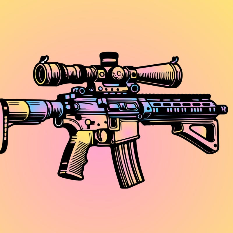 assault rifle with a scope