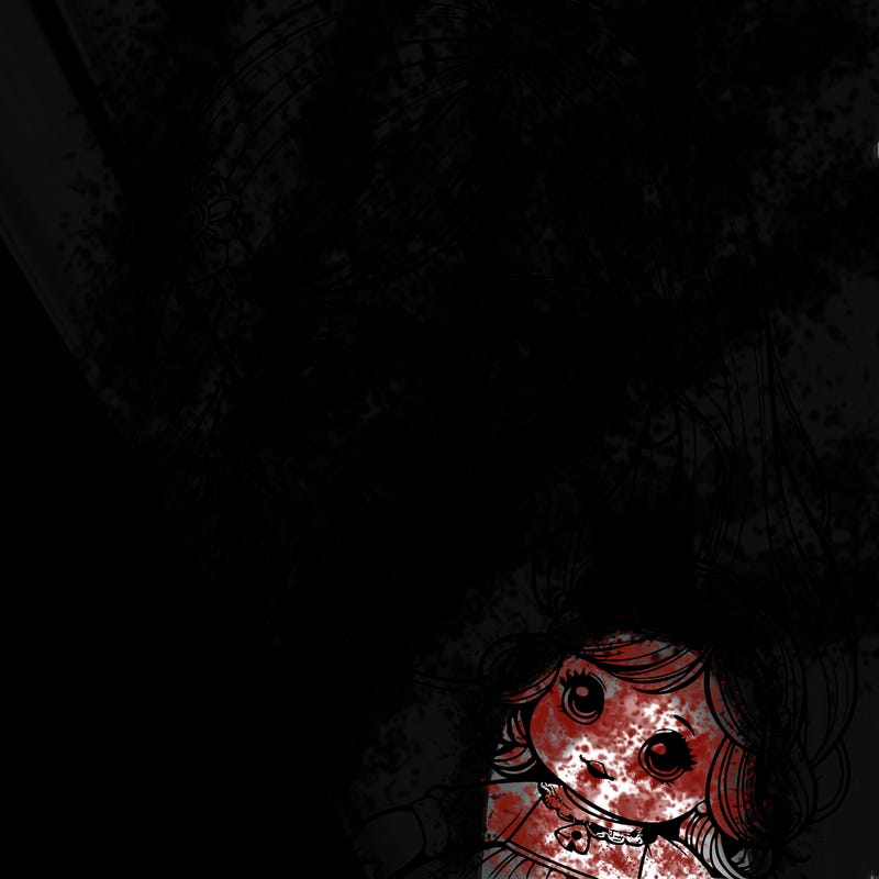 realistic girl with a doll