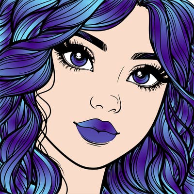 beautiful realistic girl close up to the camera with wavy hair,