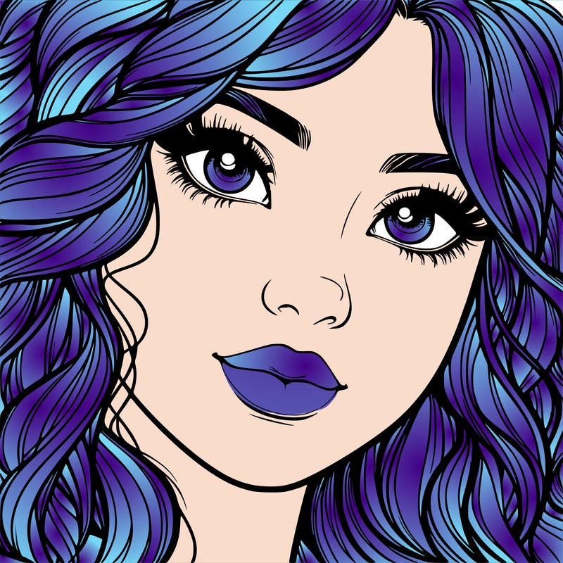 beautiful realistic girl close up to the camera with wavy hair,