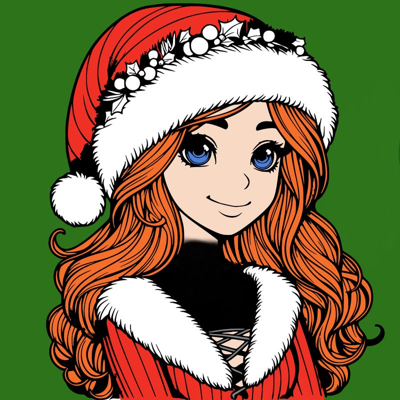 realistic christmas  girl