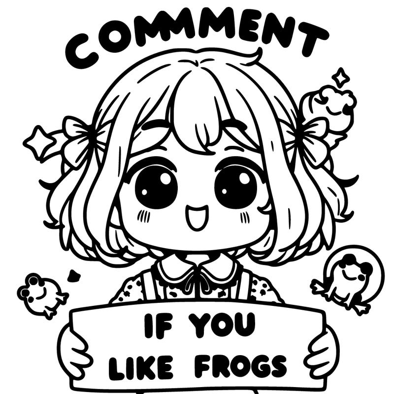 girl saying comment if you like frogs