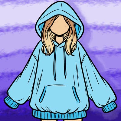 girl in oversized hoodie