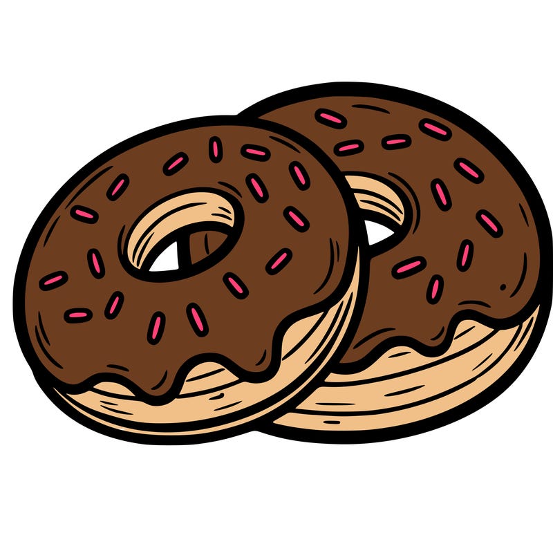 a piece of food doughnuts