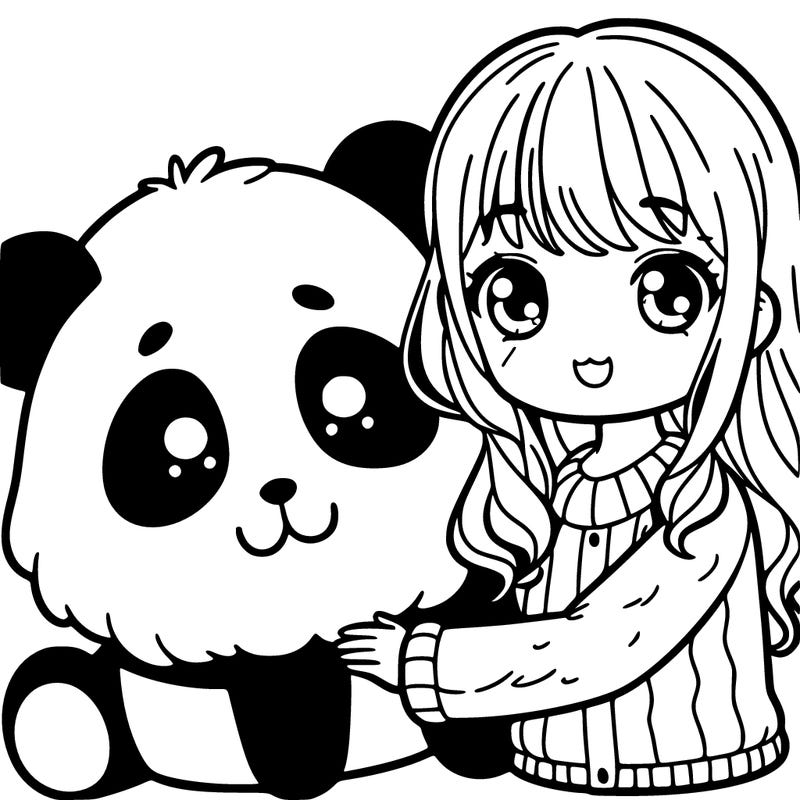girl with panda