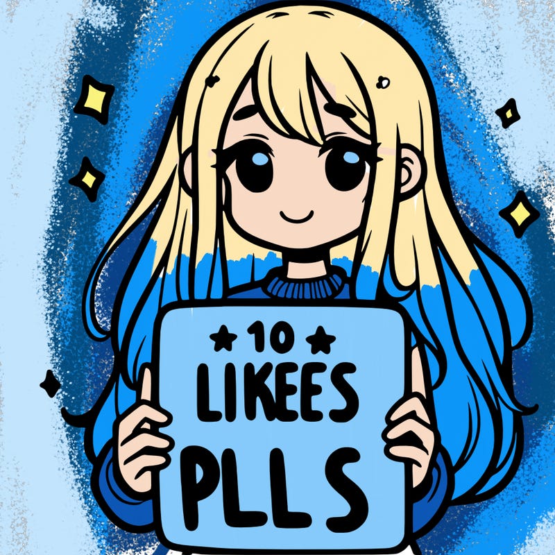 girl holding a sign that says 10 likes pls