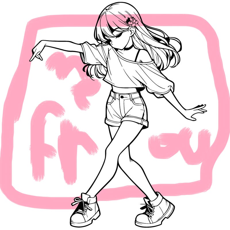 realistic girl danceing